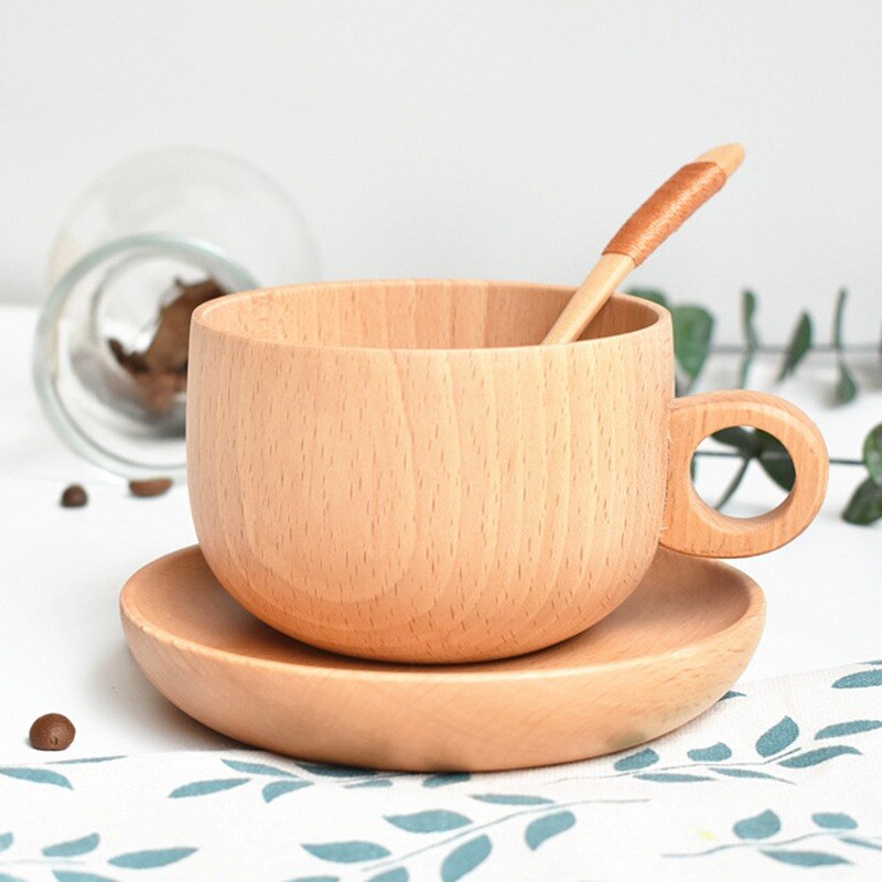 Portable Wood Coffee Mug Wooden Tea Cups Water Drinking Mugs Drinkware 1 pcs